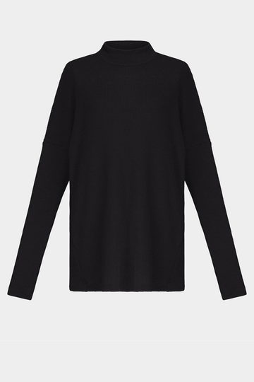 alembika-essential-mockneck-top-schwarz-pullover image 2
