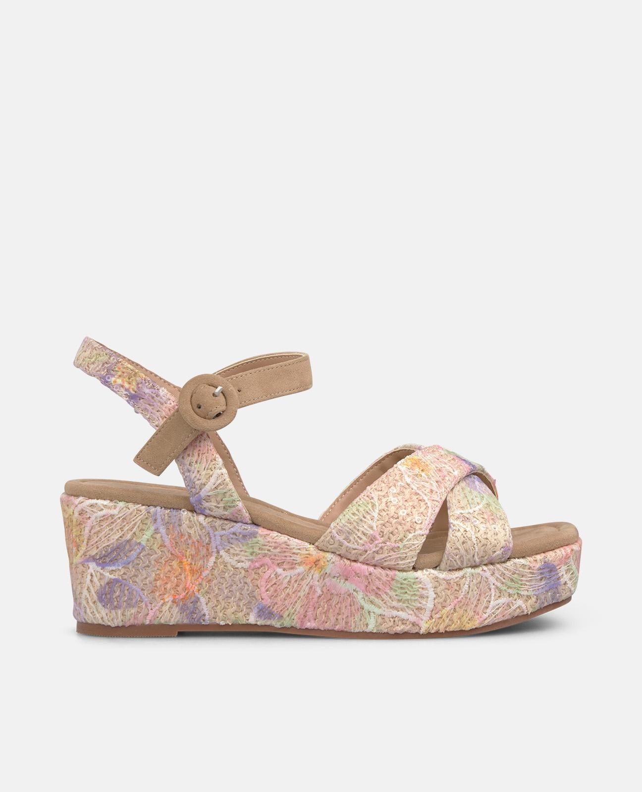 alma-en-pena-multicolor-keil-sandalen-mit-vorderriemen-esparto-wedges image 1