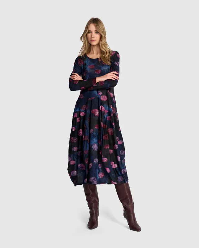 alembika-calliope-crew-cocoon-kleid-midnight-wine image 1