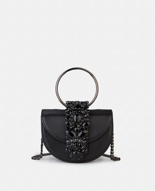 alma-en-pena-half-moon-bag-schwarz-leder-mit-schmuck image 1