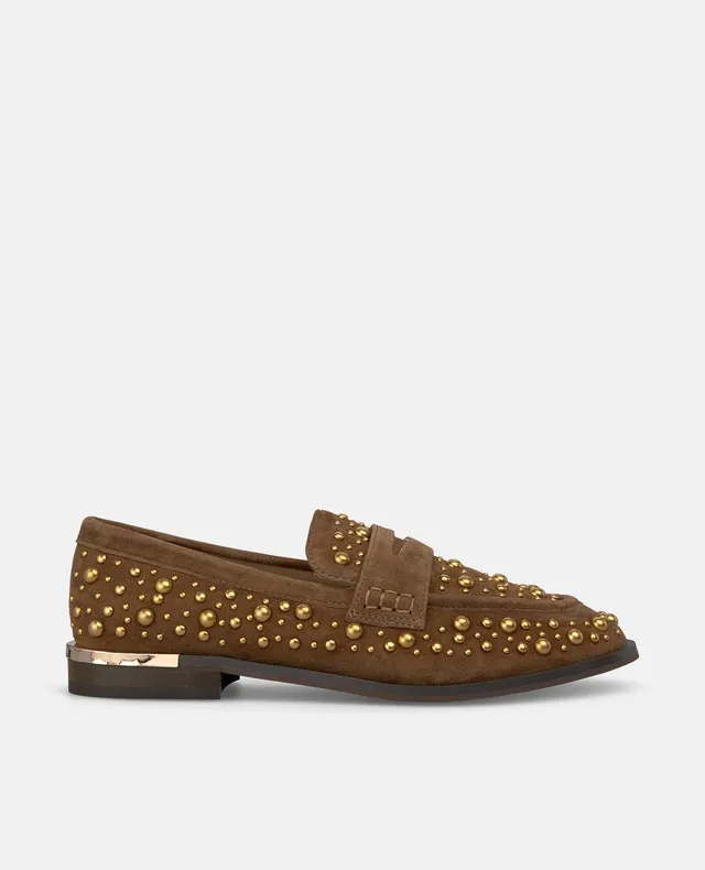 alma-en-pena-alfa-61394-loafer-mit-strass-nieten-braun-2-5-cm image 1