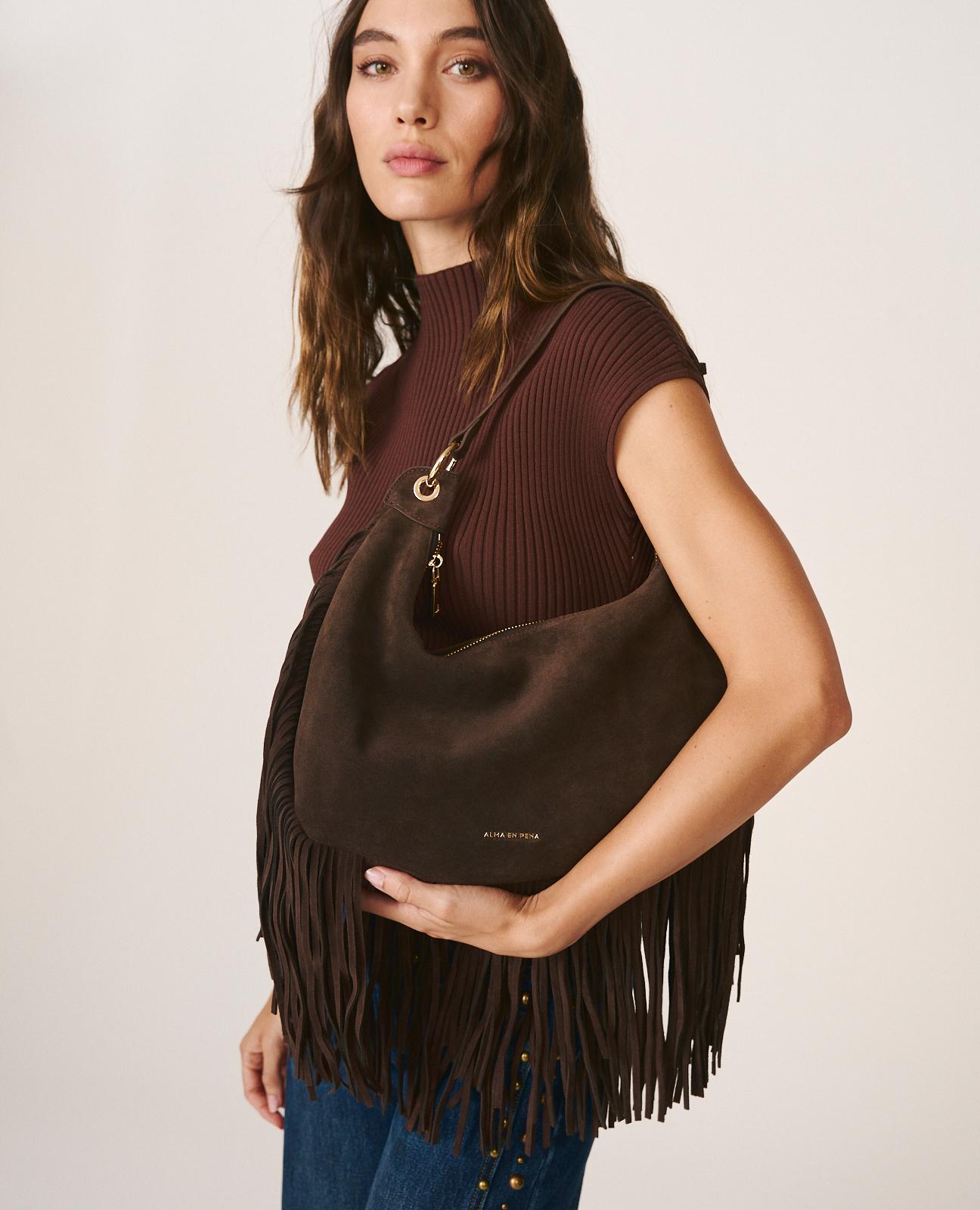 alma-en-pena-half-moon-leather-bag-halbmond-tasche-braun-mit-fransen image 3