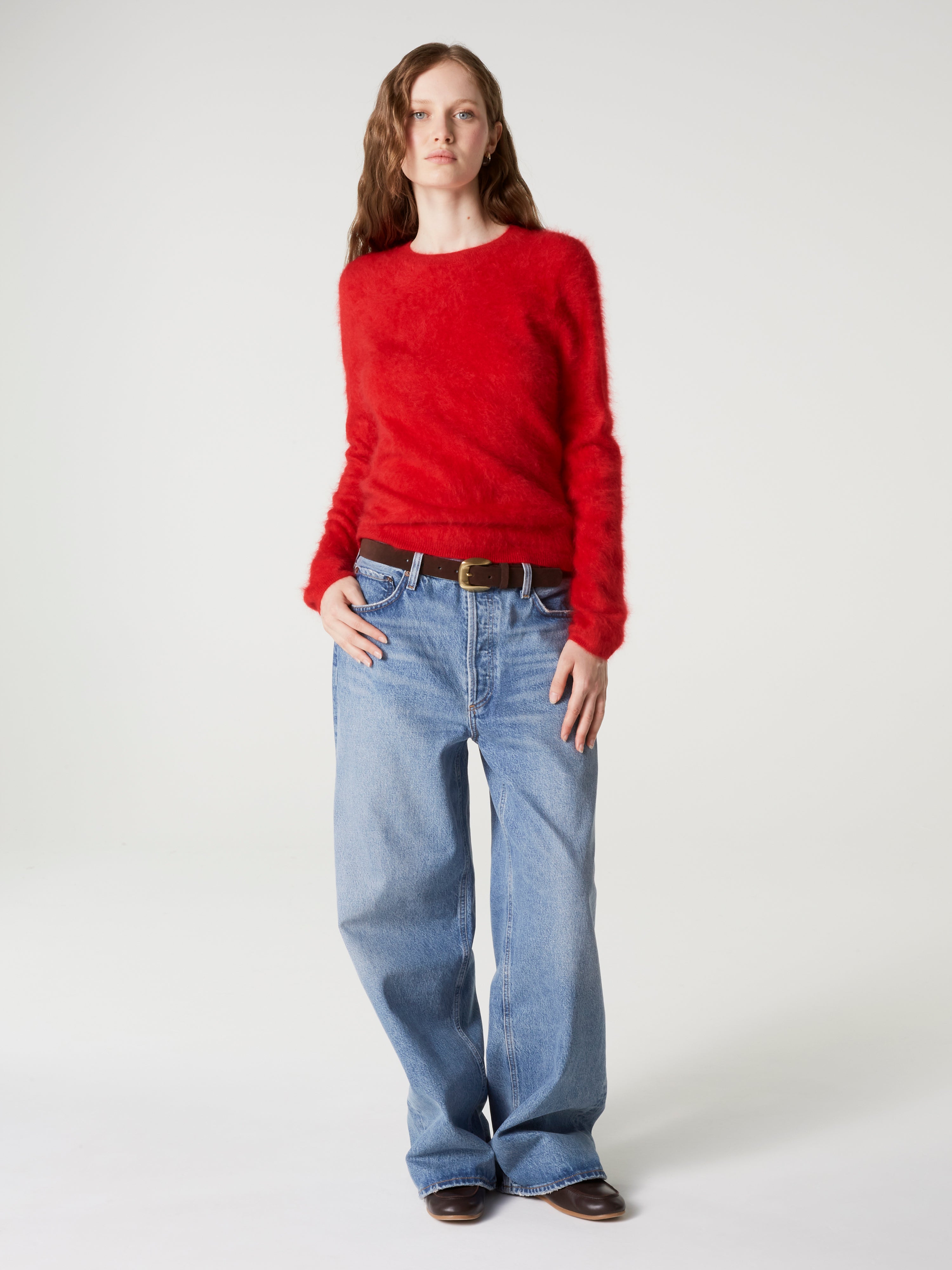 absolut-cali-pullover-damen-100-geb-rsteter-kaschmir-rundhals-rot image 6