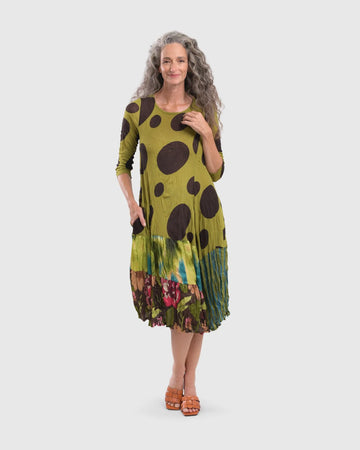 alembika-sara-swing-kleid-olive-swing-kleid-mit-taschen image 2