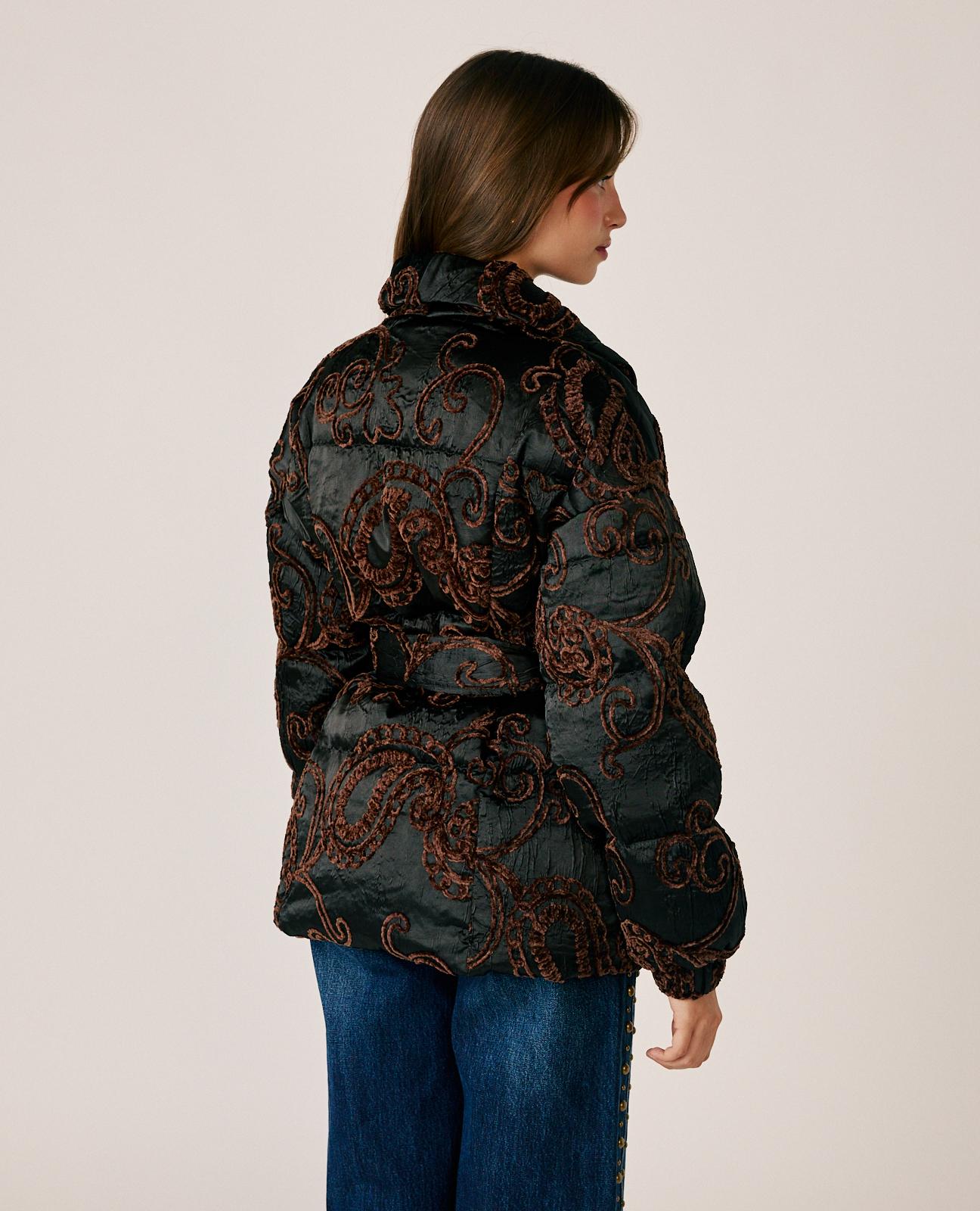 alma-en-pena-satin-quilted-coat-steppmantel-schwarz image 6
