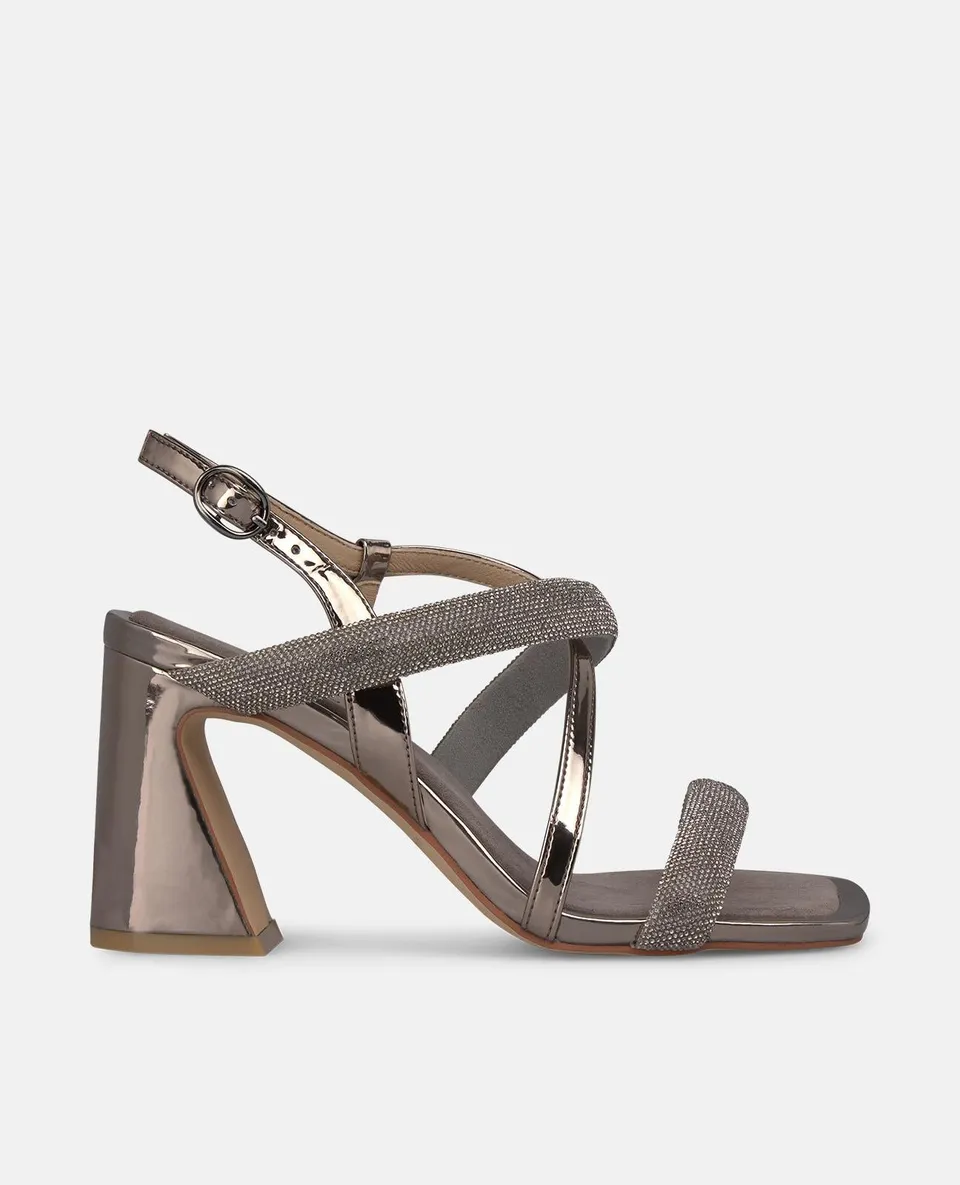 alma-en-pena-metallic-heeled-sandals-blockabsatz-bronze-9-8-cm image 1