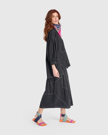 alembika-carla-cocoon-rock-jet-denim-midi-jeansrock image 8