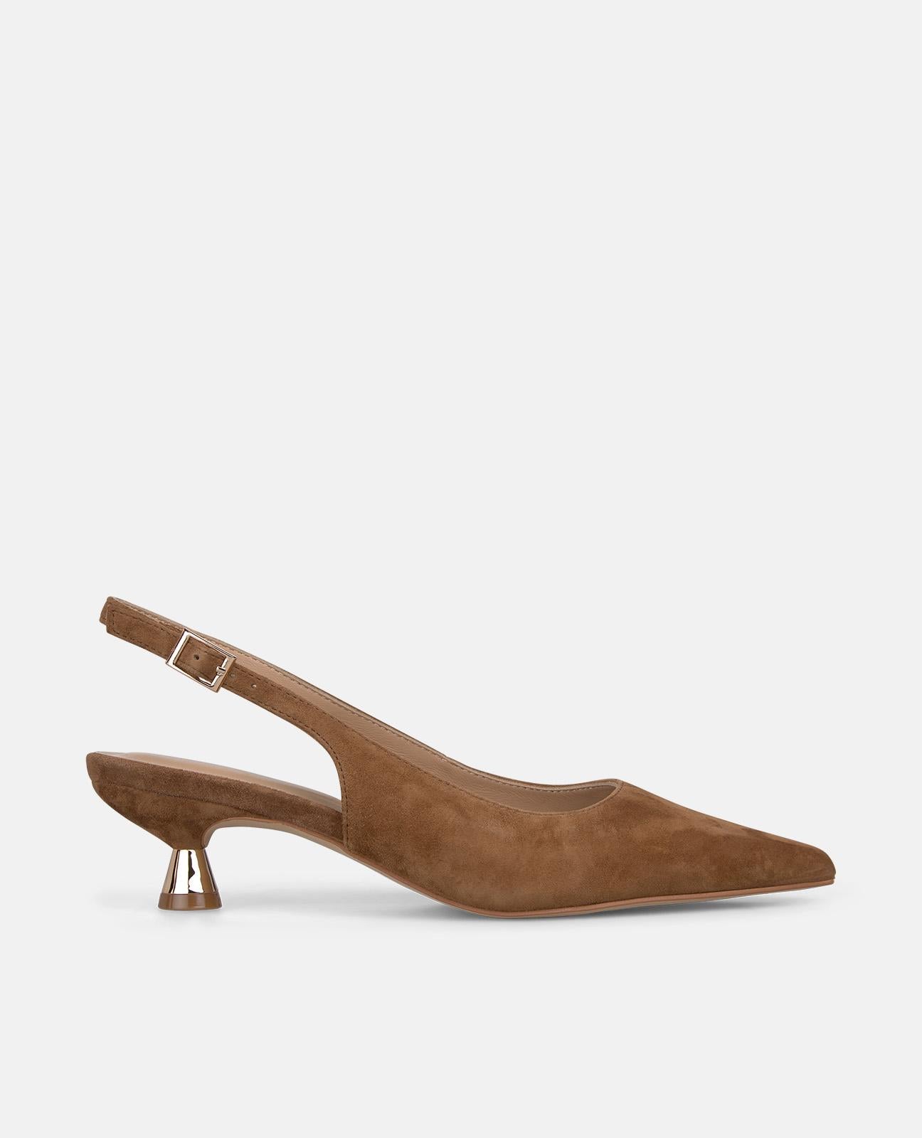 alma-en-pena-slingback-pumps-mit-kitten-absatz-4-cm-braun image 1