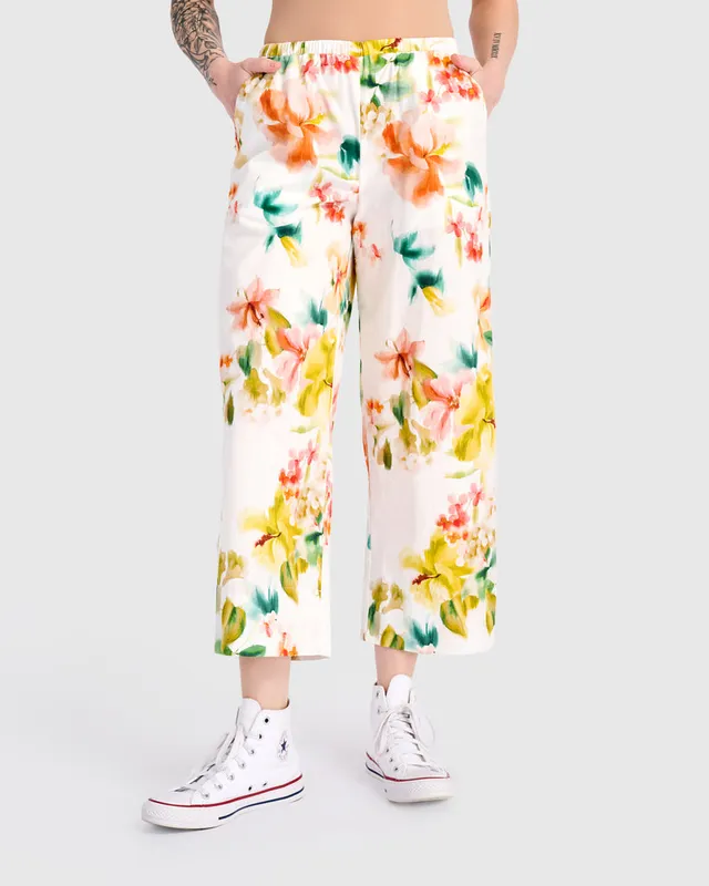 alembika-garden-cotton-pants-white-floral-damen-hose image 1