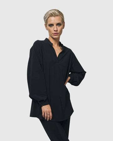 alembika-trinity-v-neck-pullover-top-schwarz image 5