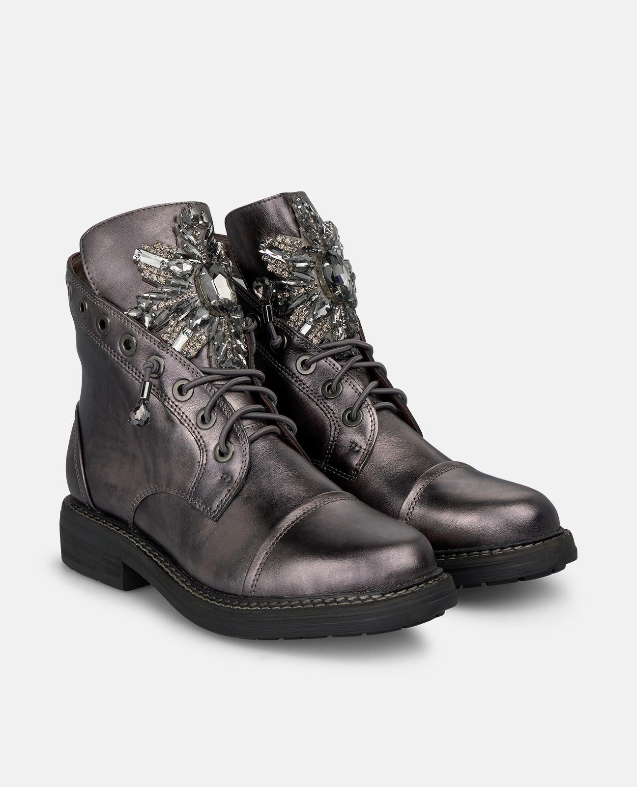 alma-en-pena-military-schn-rstiefelette-grau-3-cm-mit-strassblume image 2