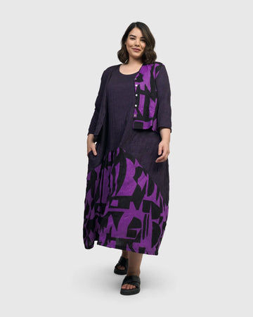 alembika-trapezoid-cardigan-damen-strickjacke-violett image 4