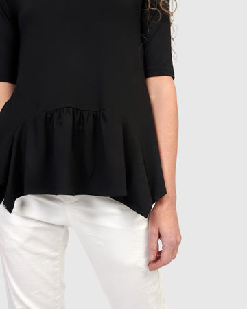 alembika-addison-flouncy-tee-schwarz-jersey-shirt image 2