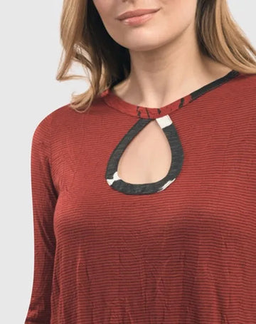 alembika-kari-keyhole-tunic-tunika-top-in-rot image 5