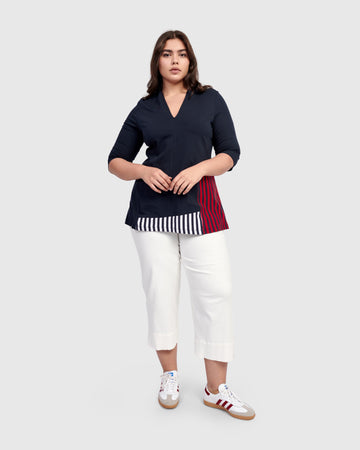 alembika-rowan-v-neck-top-navy-jersey-top image 2