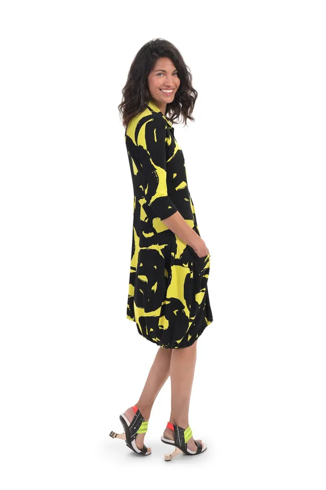 alembika-art-print-wonderful-dress-lime-kleid image 1