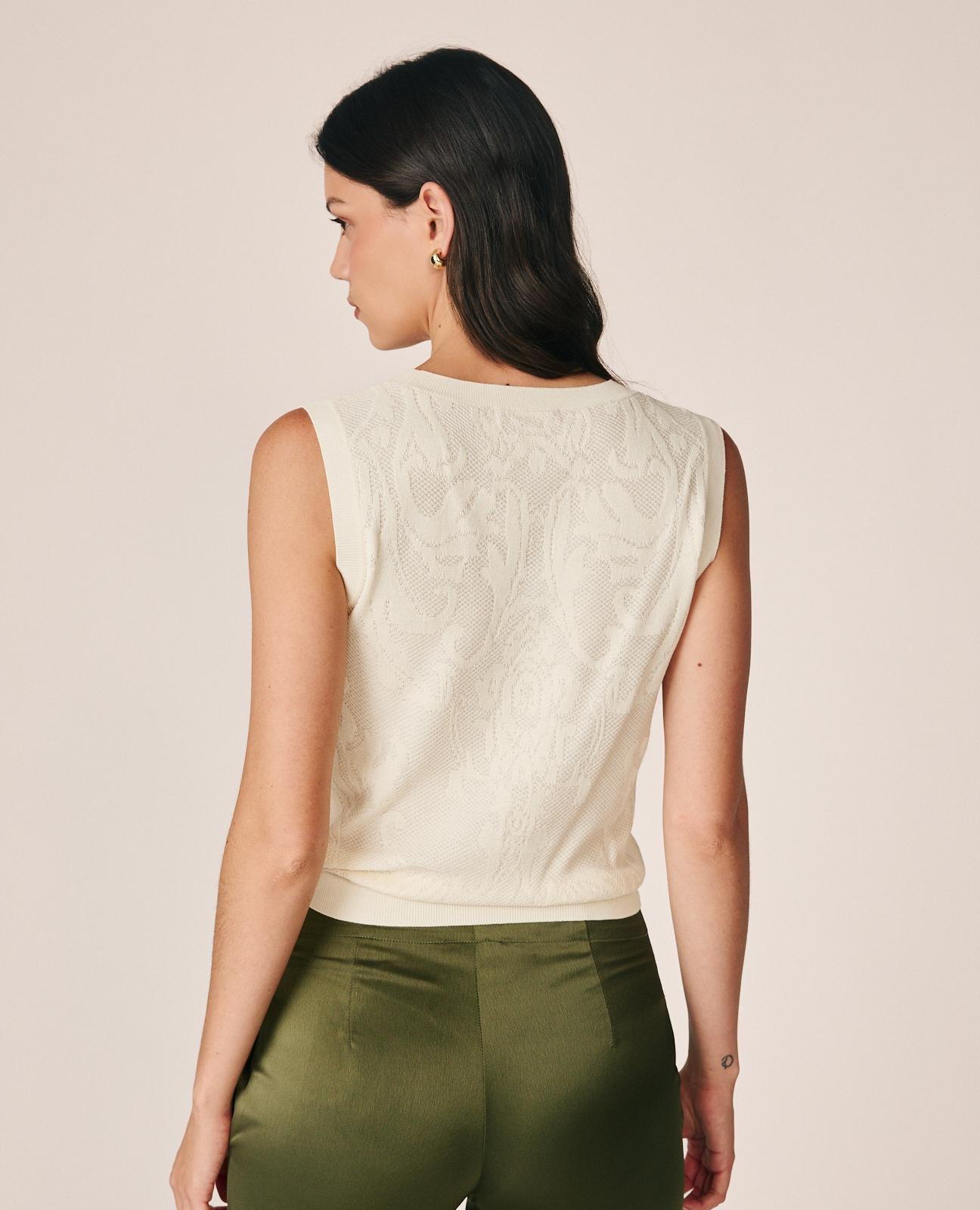 alma-en-pena-top-jacquard-arabesques-top-wei-strukturstrick image 5