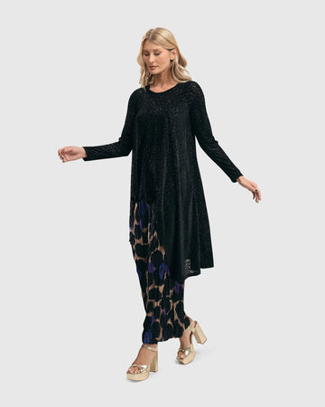 alembika-leo-flocked-velvet-hi-lo-tunika-damen-schwarz image 6