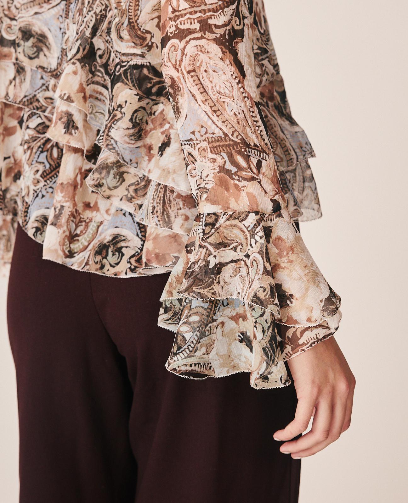 alma-en-pena-floral-print-chiffonbluse-blau image 4