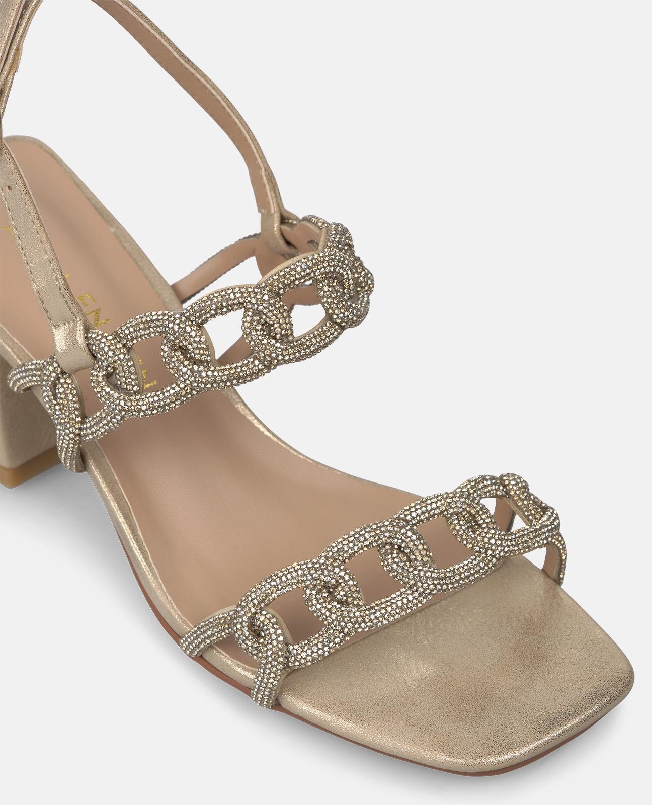 alma-en-pena-sandalen-mit-mittelabsatz-doppelriemen-gold image 4