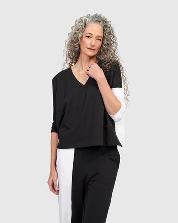 alembika-sadie-boxy-top-black-white image 3
