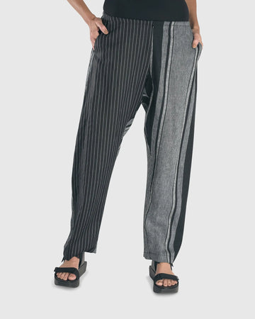 alembika-melange-flat-front-trousers-stripe-leinenhose image 7