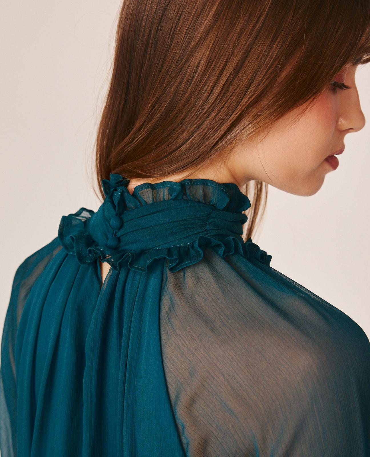 alma-en-pena-ruffle-mini-dress-chiffon-minikleid-blau image 5