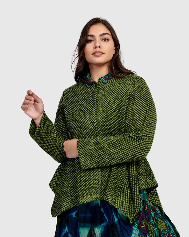 alembika-roxane-jacket-damen-strickjacke-green image 1