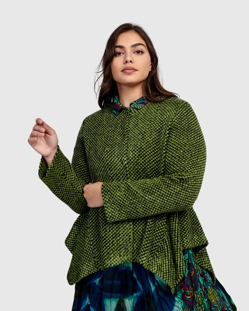 alembika-roxane-jacket-damen-strickjacke-green image 1