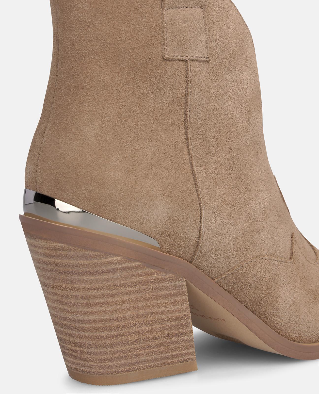 alma-en-pena-stiefeletten-mit-rei-verschluss-damen-veloursleder-beige-8-cm-block image 4