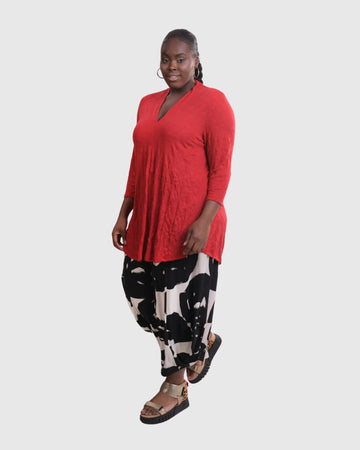 alembika-perfect-crinkle-top-rot-v-neck-dreiviertelarm image 6
