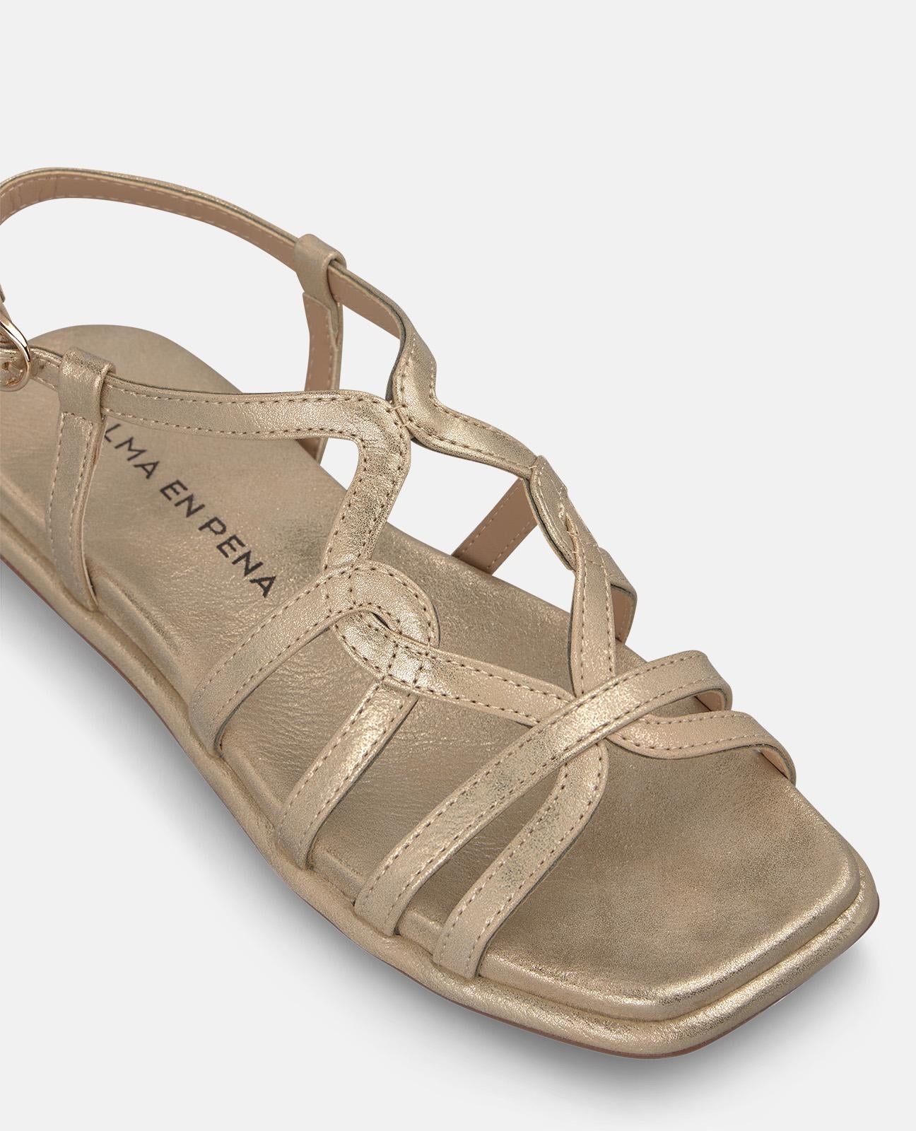 alma-en-pena-alfa-63595-t-riemen-sandalen-flach-strass-dorado-plateau-2-cm image 4