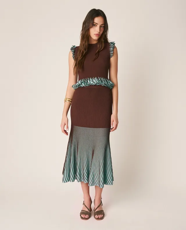 alma-en-pena-shiny-knit-skirt-langer-strickrock image 1