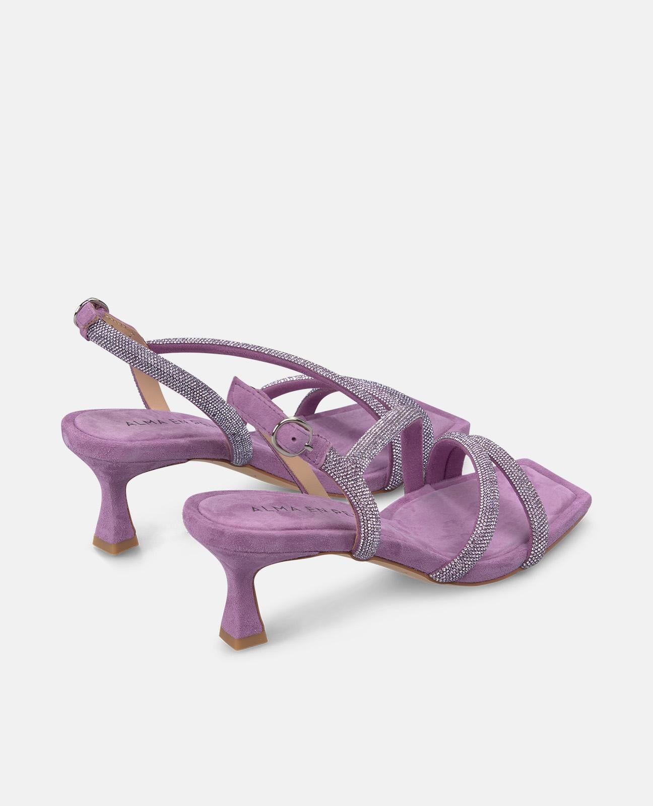 alma-en-pena-sandalen-mit-strass-violett-6-cm-absatz image 3
