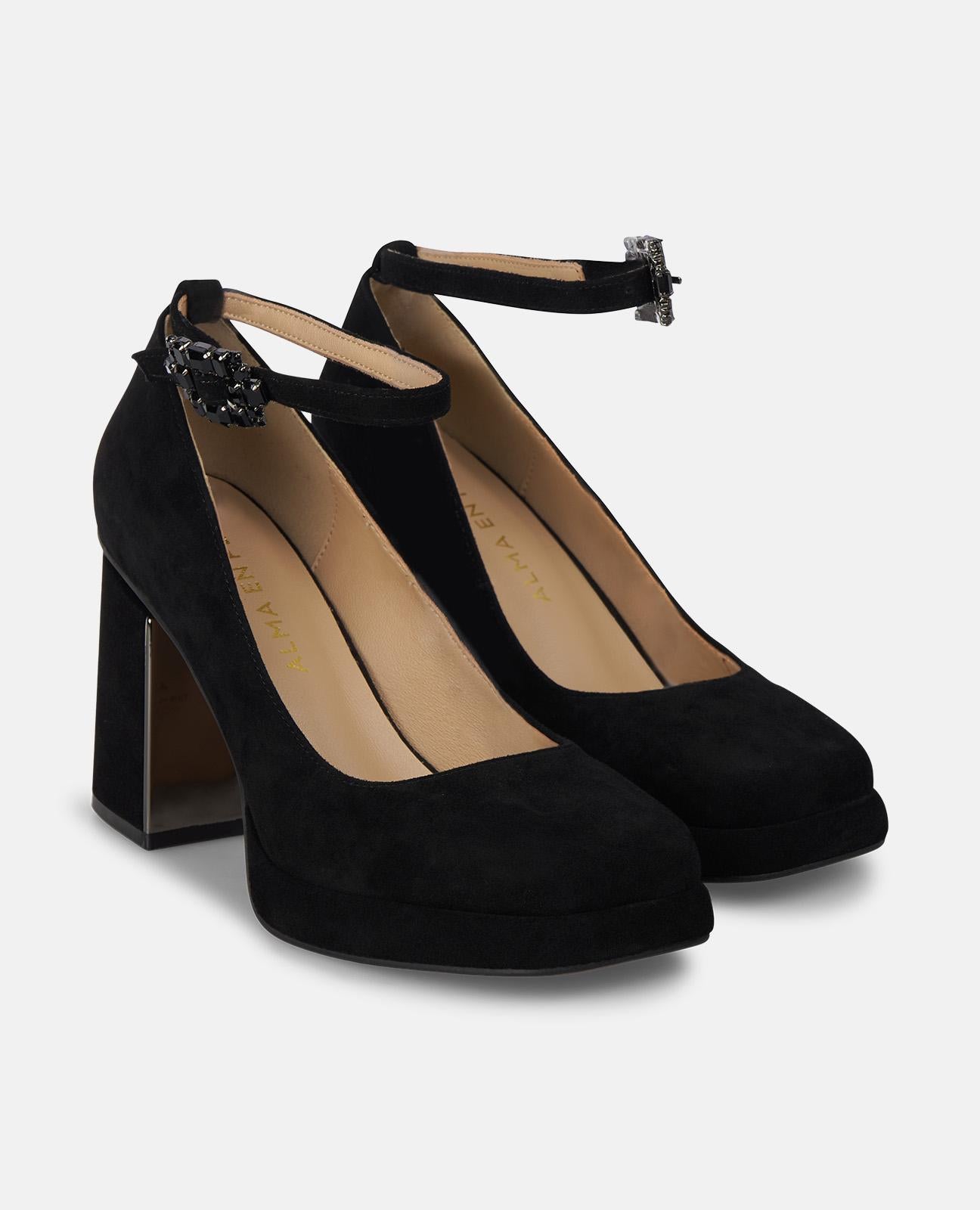 alma-en-pena-wide-heel-buckle-shoe-pumps-schwarz-9-cm image 2