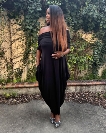 alembika-savoir-maxi-dress-black-cocoon-maxikleid-mit-taschen image 2