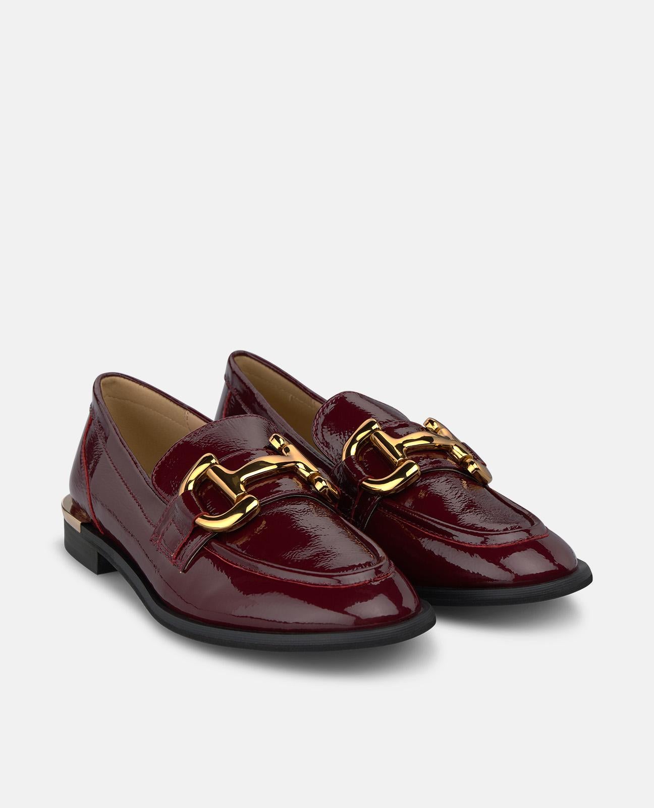 alma-en-pena-patent-leather-loafer-lack-loafer-bordeaux-mit-offenem-zehenbereich image 2