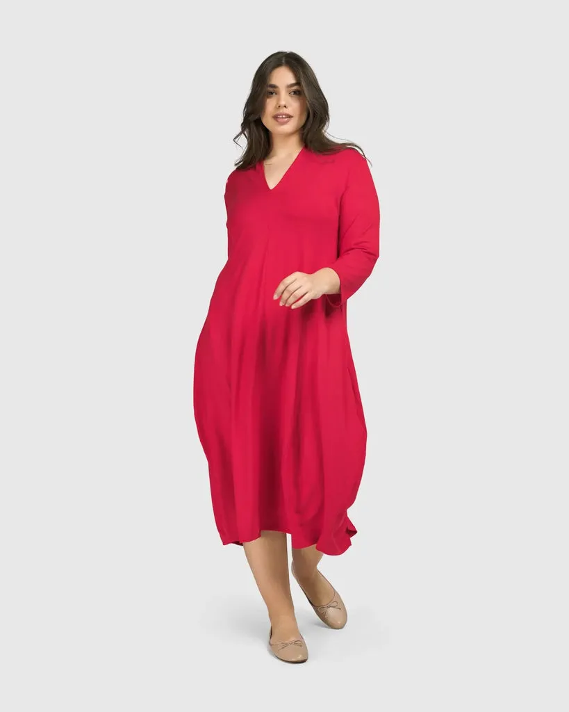 alembika-essential-cocoon-dress-kleid-red-rose image 1