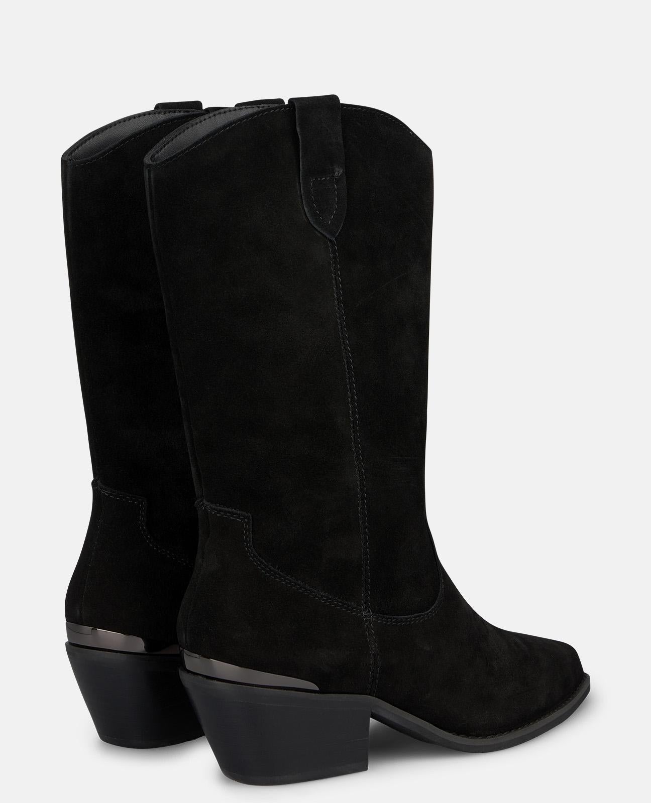 alma-en-pena-suede-cowboy-stiefel-mit-5-3-cm-absatz-schwarz image 3