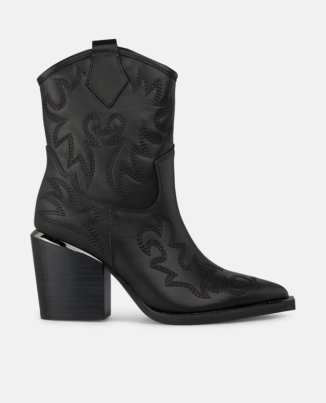 alma-en-pena-embroidered-heeled-ankle-boot-damen-schwarz-7-cm image 1