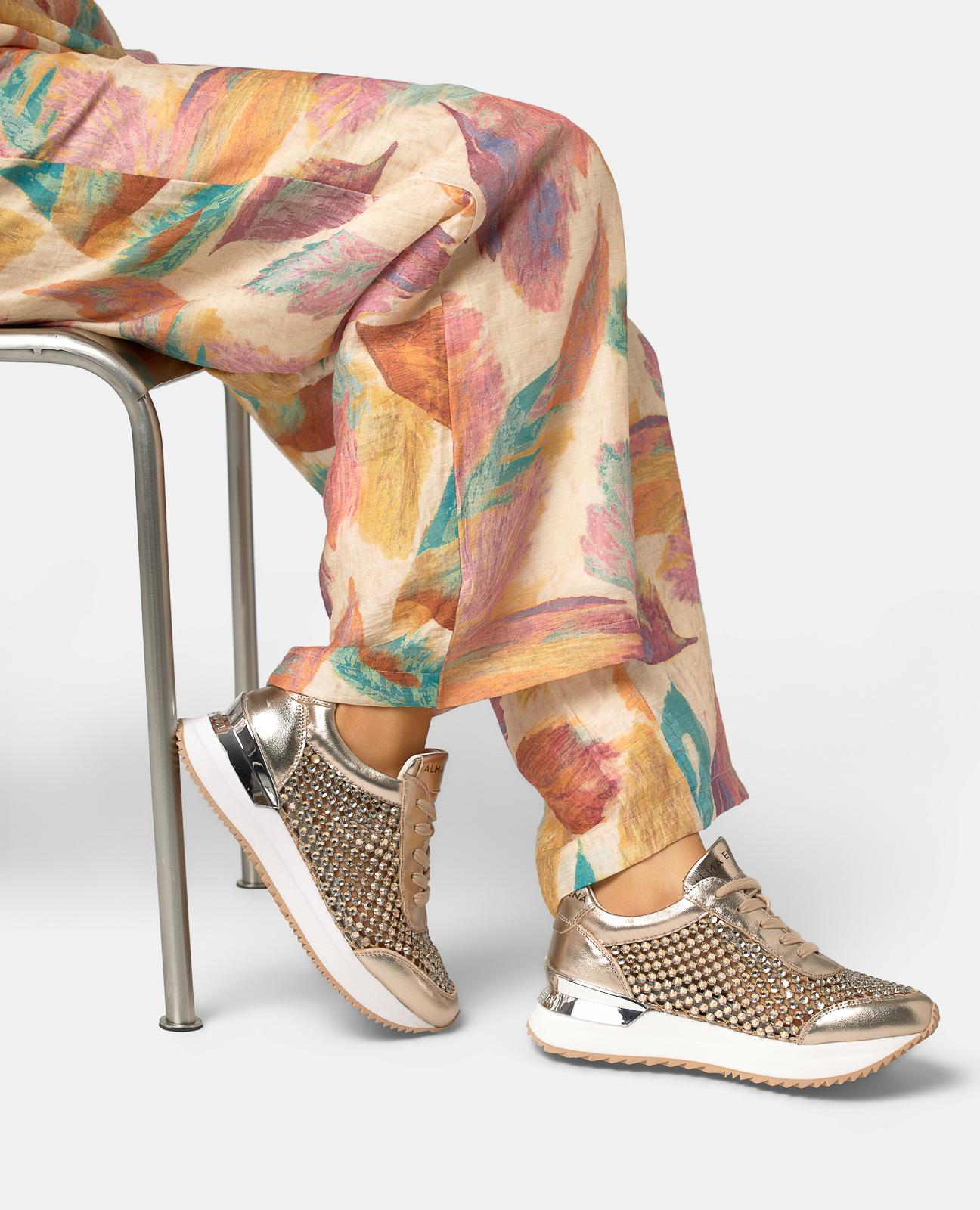 alma-en-pena-sports-platform-sneaker-plateau-bronze-metallic-mit-strass image 5