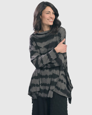 alembika-ripple-trapeze-top-tie-dye-langarmshirt image 2