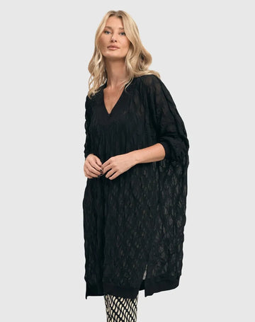 alembika-pucker-chiffon-trapeze-tunika-schwarz image 4