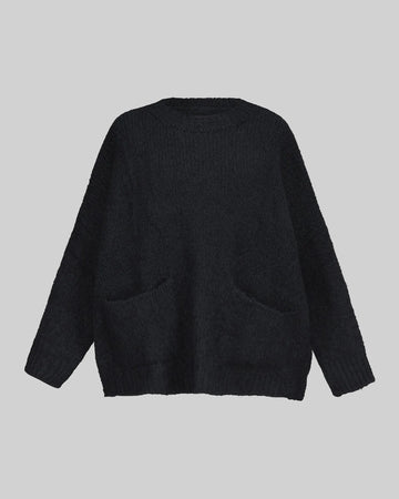alembika-signature-crew-sweater-black-oversize-strickpullover-schwarz image 2