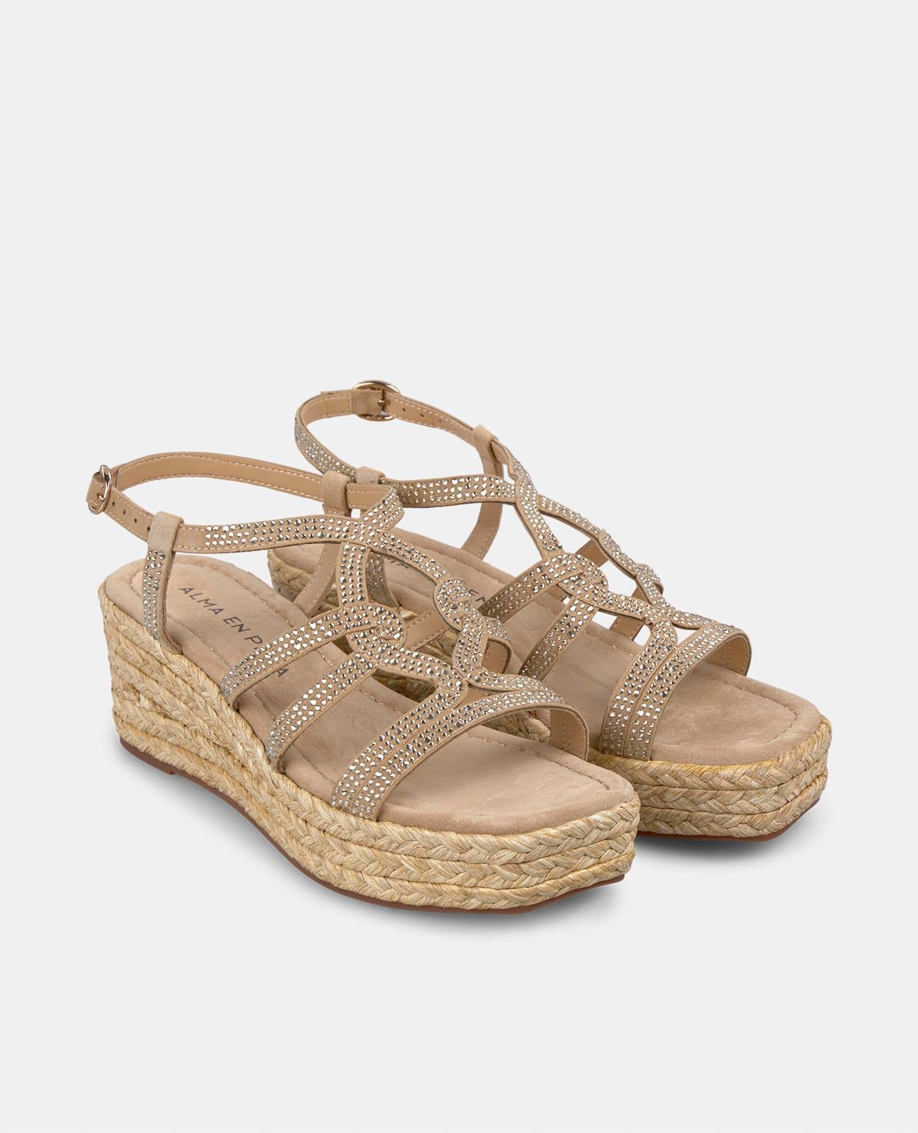 alma-en-pena-keilsandalette-arena-5-cm-mit-glitzer-riemen image 2