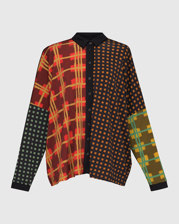 alembika-check-bluse-multi-button-front-karo image 8