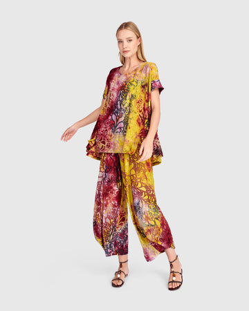alembika-reverie-trapeze-top-raspberry-gold image 2