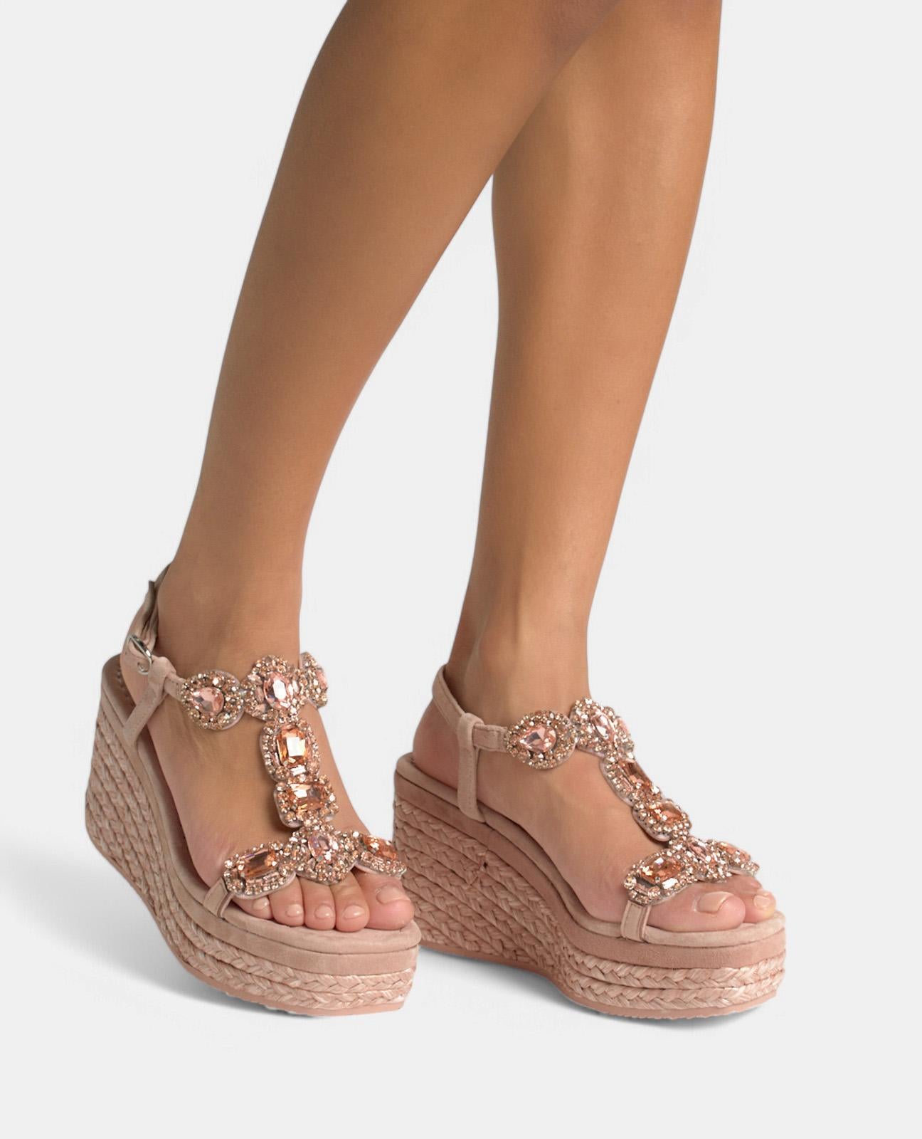 alma-en-pena-alfa-54002-keilsandalen-ros-strass-riemen-7-cm image 4