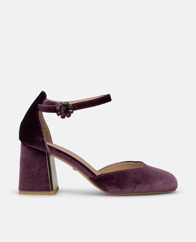 alma-en-pena-64129-samt-pumps-lavendel-7-cm-blockabsatz image 1