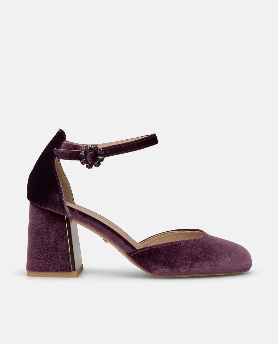 alma-en-pena-64129-samt-pumps-lavendel-7-cm-blockabsatz image 1